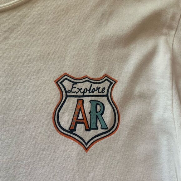 Comfort Colors Explore Arkansas Graphic White Long Sleeve Tee - Picture 3 of 5